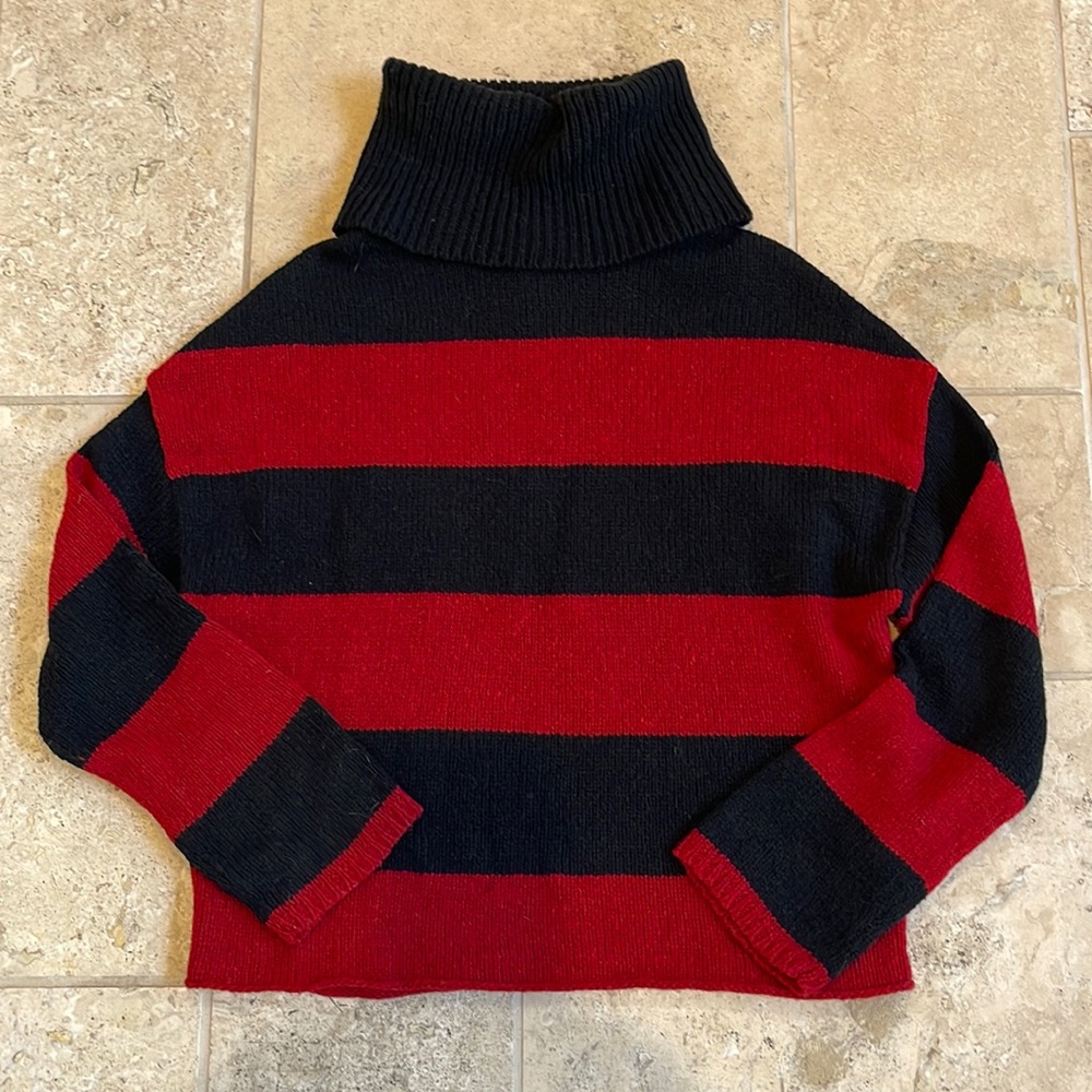 Bershka striped turtleneck sweater